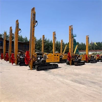 Stație de energie solară Fotovoltaic Crawler Pile Driver